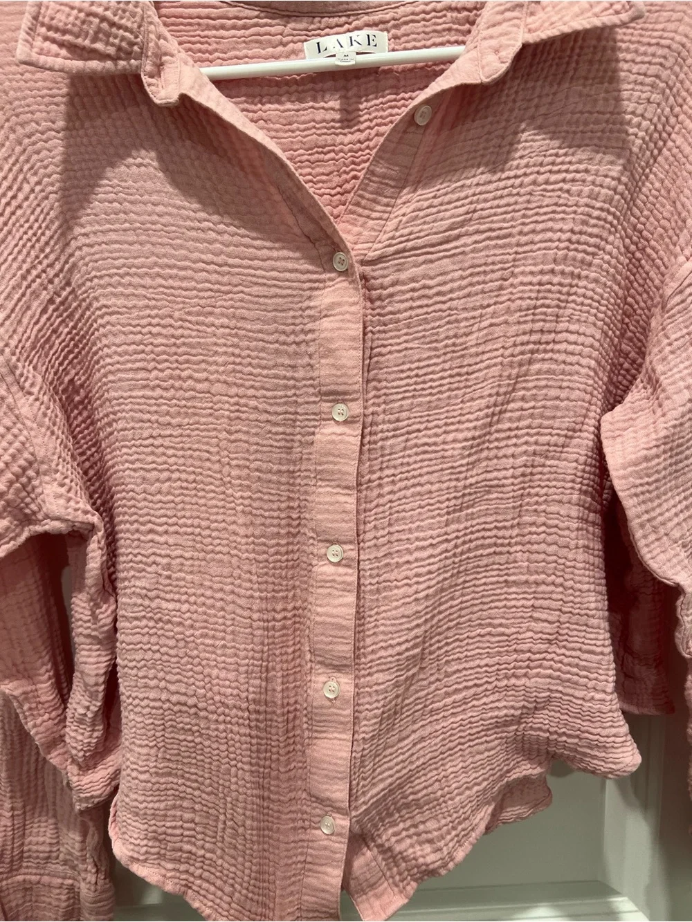 LAKE Pajamas Pink Gauze Top